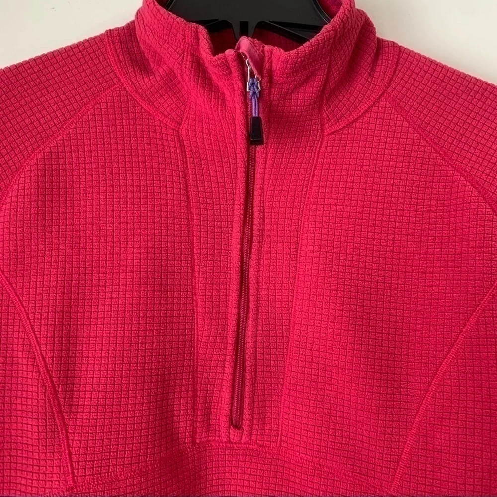 NIKE ACG Fleece Pullover Sweatshirt Red/ Pink Lightweight 1/4 Zip Therma Jacket